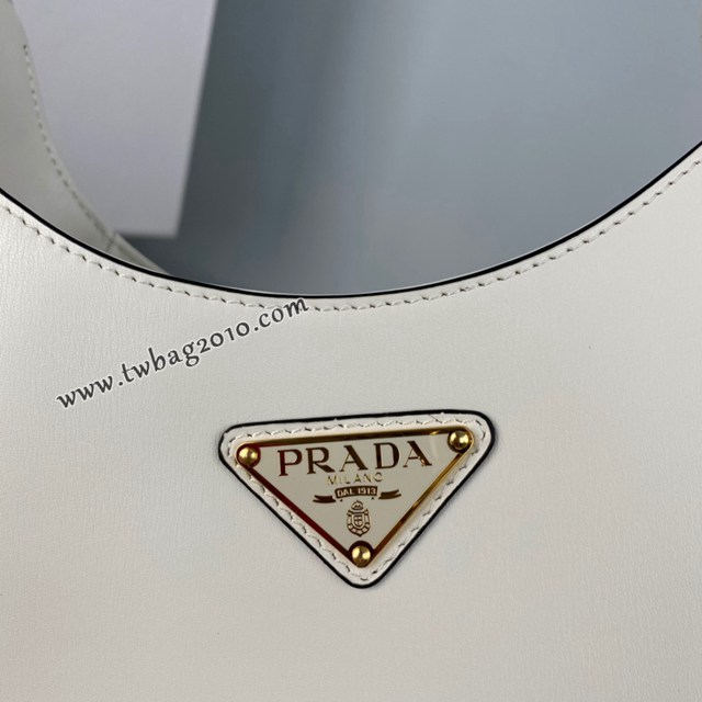 Prada專櫃2023新款腋下包 1BC179 普拉達水波紋小牛包中古腋下包女士肩背包 csp1507